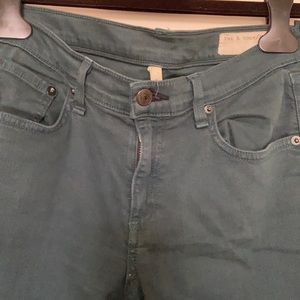 RAG AND BONE SKINNY JEANS GREEN